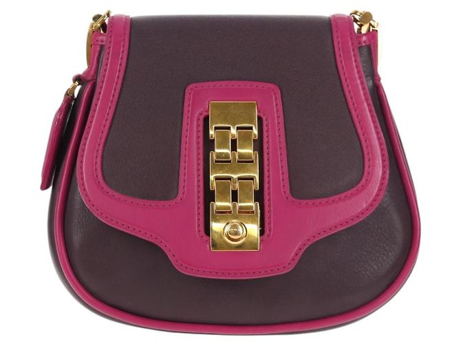 LOUIS VUITTON Borsa a Spalla Trappezio Art Deco in Pelle Rosa M97085 Auth 141216V Bordò - vista 13