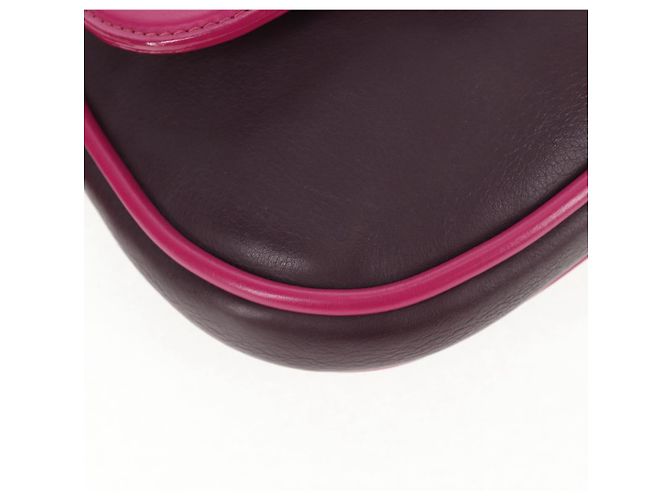 LOUIS VUITTON Borsa a Spalla Trappezio Art Deco in Pelle Rosa M97085 Auth 141216V Bordò - vista 16
