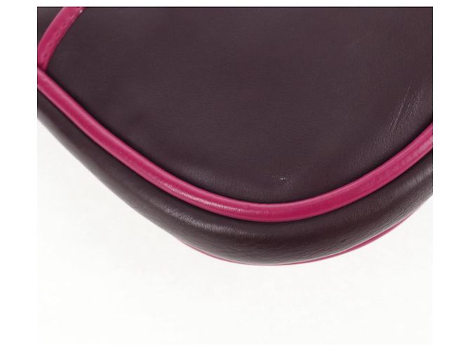 LOUIS VUITTON Borsa a Spalla Trappezio Art Deco in Pelle Rosa M97085 Auth 141216V Bordò - vista 18