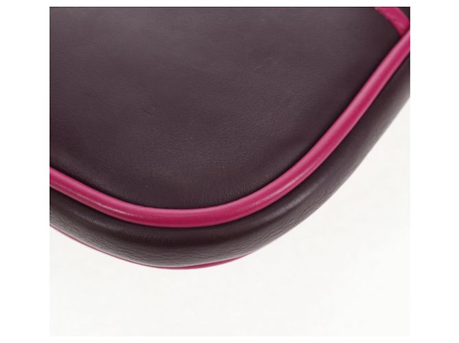LOUIS VUITTON Borsa a Spalla Trappezio Art Deco in Pelle Rosa M97085 Auth 141216V Bordò - vista 19