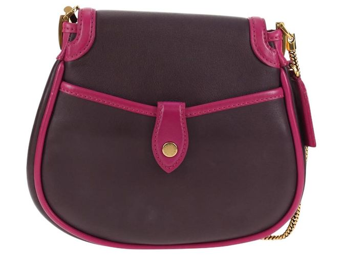 LOUIS VUITTON Borsa a Spalla Trappezio Art Deco in Pelle Rosa M97085 Auth 141216V Bordò - vista 2