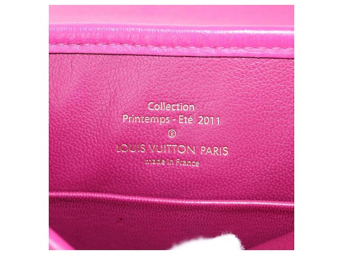 LOUIS VUITTON Borsa a Spalla Trappezio Art Deco in Pelle Rosa M97085 Auth 141216V Bordò - vista 22