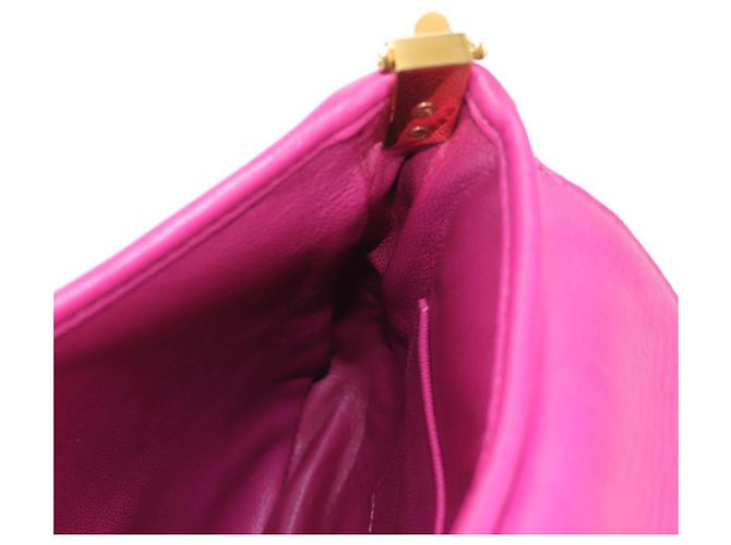 LOUIS VUITTON Borsa a Spalla Trappezio Art Deco in Pelle Rosa M97085 Auth 141216V Bordò - vista 23