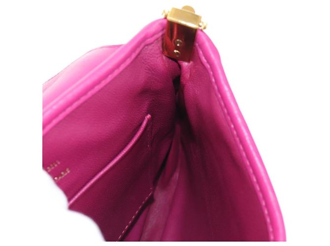 LOUIS VUITTON Borsa a Spalla Trappezio Art Deco in Pelle Rosa M97085 Auth 141216V Bordò - vista 24