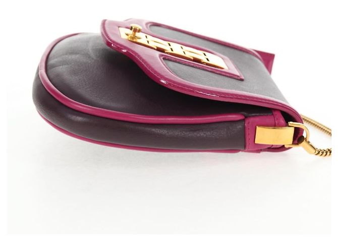 LOUIS VUITTON Borsa a Spalla Trappezio Art Deco in Pelle Rosa M97085 Auth 141216V Bordò - vista 4