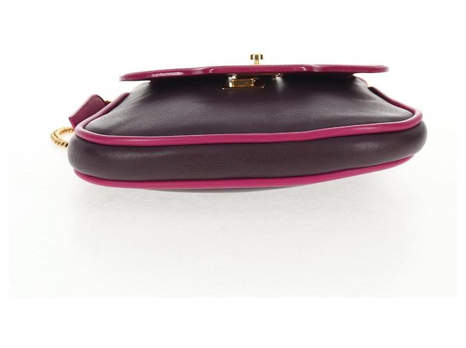 LOUIS VUITTON Borsa a Spalla Trappezio Art Deco in Pelle Rosa M97085 Auth 141216V Bordò - vista 5