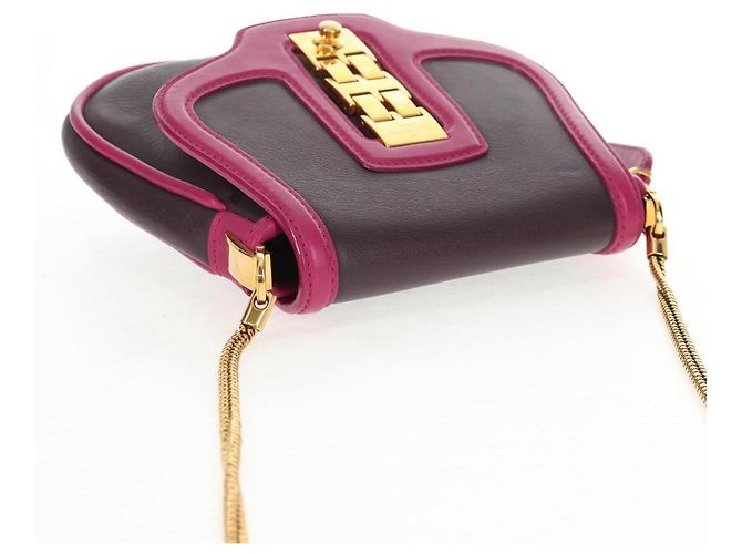 LOUIS VUITTON Borsa a Spalla Trappezio Art Deco in Pelle Rosa M97085 Auth 141216V Bordò - vista 6