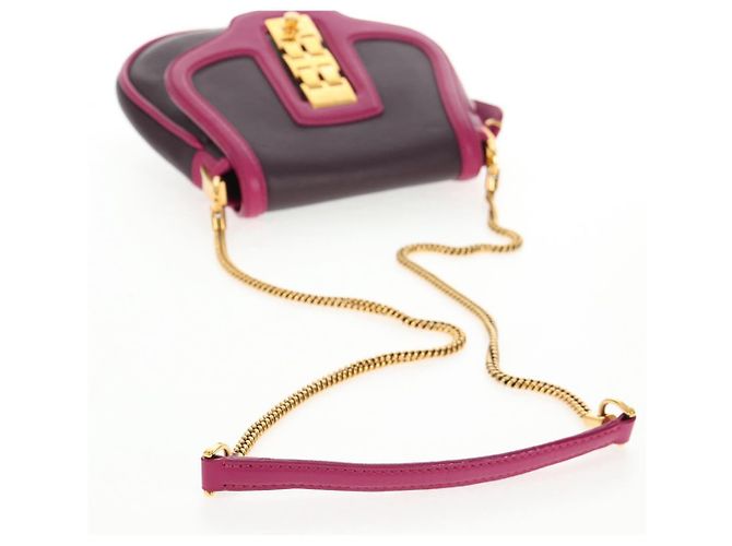 LOUIS VUITTON Borsa a Spalla Trappezio Art Deco in Pelle Rosa M97085 Auth 141216V Bordò - vista 7