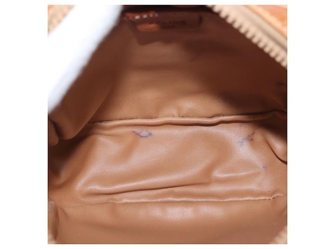 Céline Borsa a Spalla in Tela Macadam CELINE PVC Beige Oro Auth 144212 D'oro - vista 11