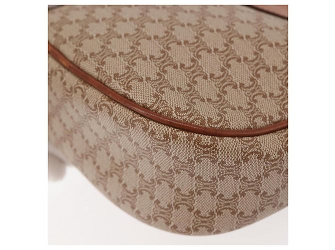Céline Borsa a Spalla in Tela Macadam CELINE PVC Beige Oro Auth 144212 D'oro - vista 17
