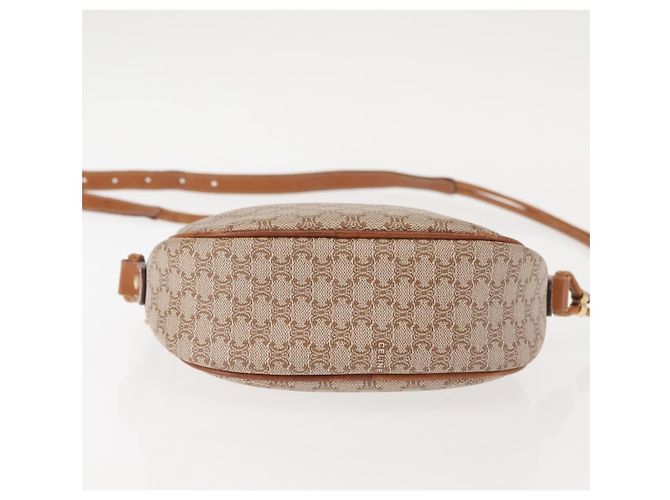 Céline Borsa a Spalla in Tela Macadam CELINE PVC Beige Oro Auth 144212 D'oro - vista 5