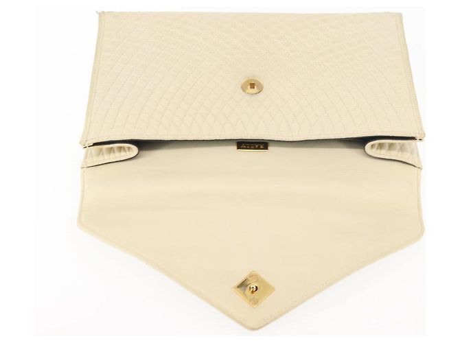 BALLY Borsa a Mano Trapuntata in Pelle Beige Oro Auth BA6460 D'oro - vista 10