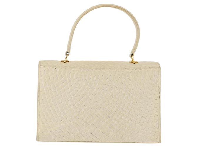 BALLY Borsa a Mano Trapuntata in Pelle Beige Oro Auth BA6460 D'oro - vista 2