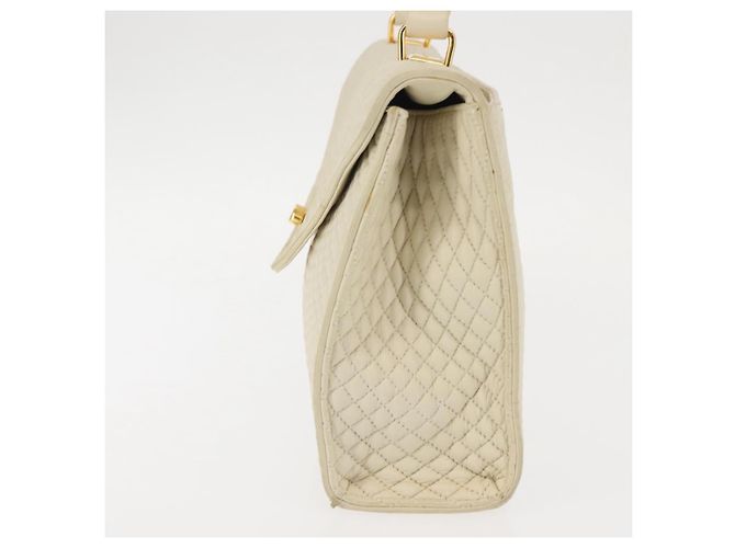 BALLY Borsa a Mano Trapuntata in Pelle Beige Oro Auth BA6460 D'oro - vista 3