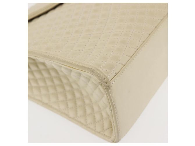 BALLY Borsa a Mano Trapuntata in Pelle Beige Oro Auth BA6460 D'oro - vista 9