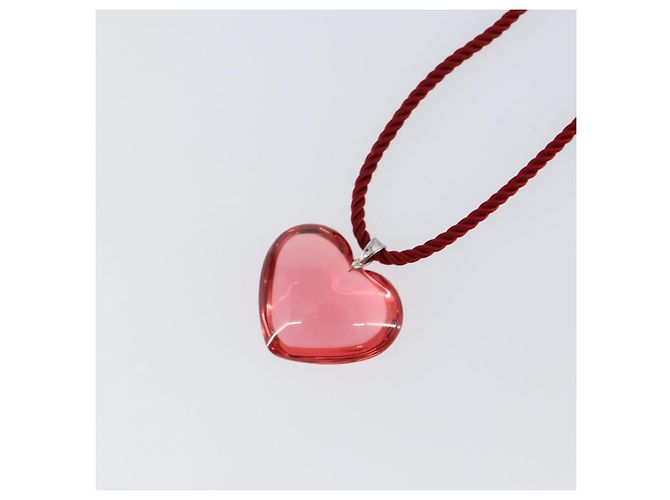 Baccarat Herz Halskette aus rotem Kristall Auth am9096 - Ansicht 9