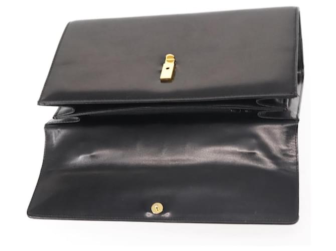 Borsa a mano GIVENCHY in pelle nera e oro Auth BA6452 Nero D'oro - vista 10