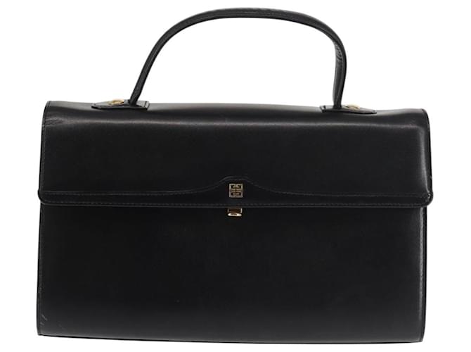 Borsa a mano GIVENCHY in pelle nera e oro Auth BA6452 Nero D'oro - vista 13