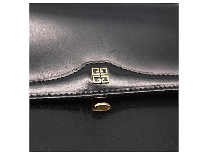 Borsa a mano GIVENCHY in pelle nera e oro Auth BA6452 Nero D'oro - vista 18