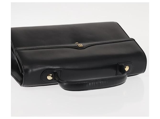 Borsa a mano GIVENCHY in pelle nera e oro Auth BA6452 Nero D'oro - vista 7