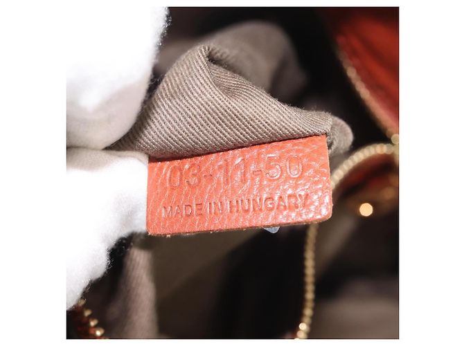 Chloé Borsa Tote in Pelle Marrone Oro Auth bs29573 D'oro - vista 12