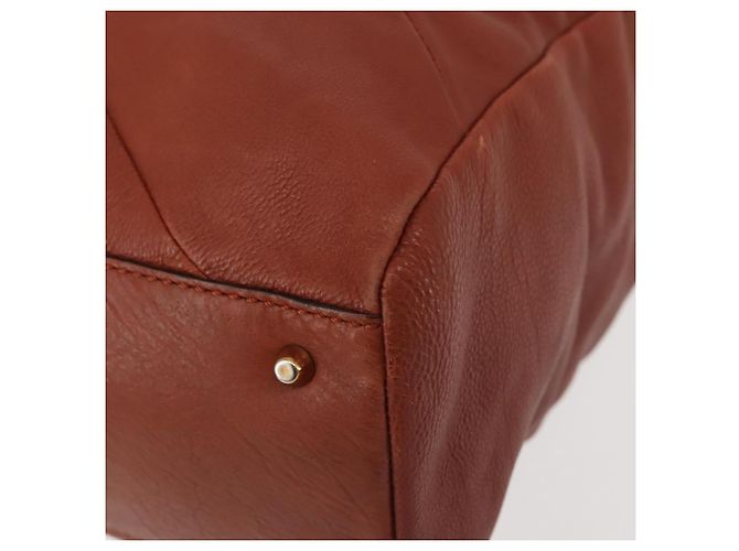 Chloé Borsa Tote in Pelle Marrone Oro Auth bs29573 D'oro - vista 14