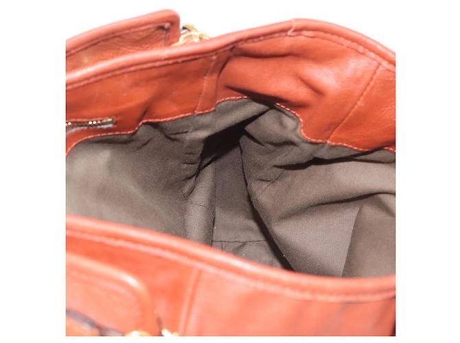 Chloé Borsa Tote in Pelle Marrone Oro Auth bs29573 D'oro - vista 19
