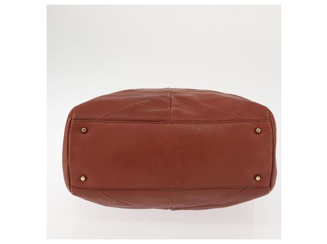 Chloé Borsa Tote in Pelle Marrone Oro Auth bs29573 D'oro - vista 5