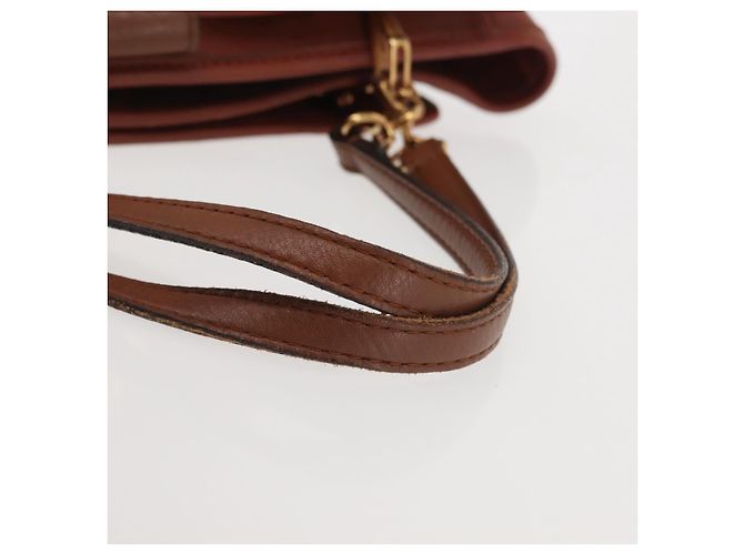 Chloé Borsa Tote in Pelle Marrone Oro Auth bs29573 D'oro - vista 7