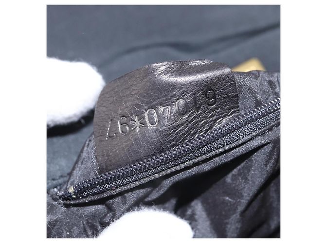 BALLY Borsa a Spalla con Catena Nylon Nero Oro Auth am9111 D'oro - vista 12