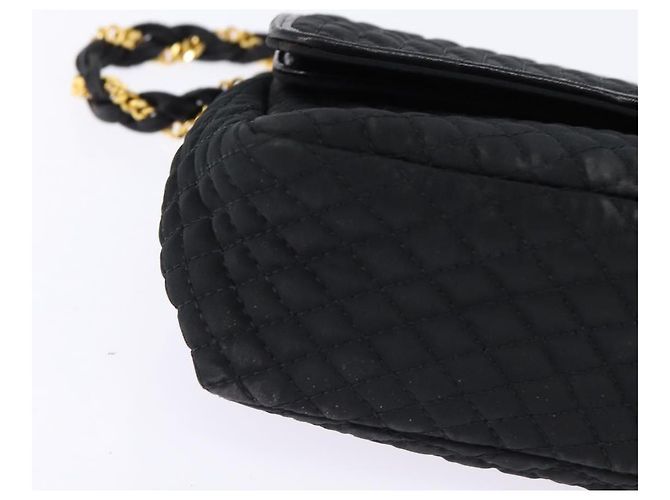 BALLY Borsa a Spalla con Catena Nylon Nero Oro Auth am9111 D'oro - vista 14