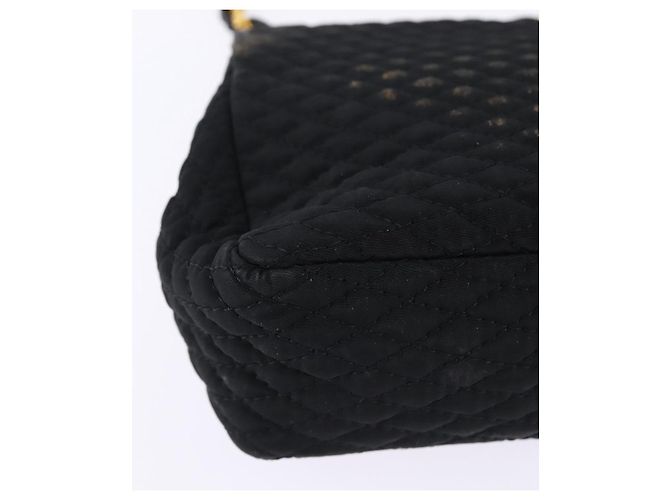 BALLY Borsa a Spalla con Catena Nylon Nero Oro Auth am9111 D'oro - vista 15