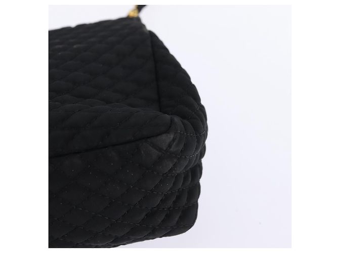 BALLY Borsa a Spalla con Catena Nylon Nero Oro Auth am9111 D'oro - vista 16
