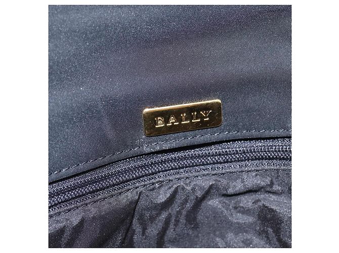 BALLY Borsa a Spalla con Catena Nylon Nero Oro Auth am9111 D'oro - vista 19