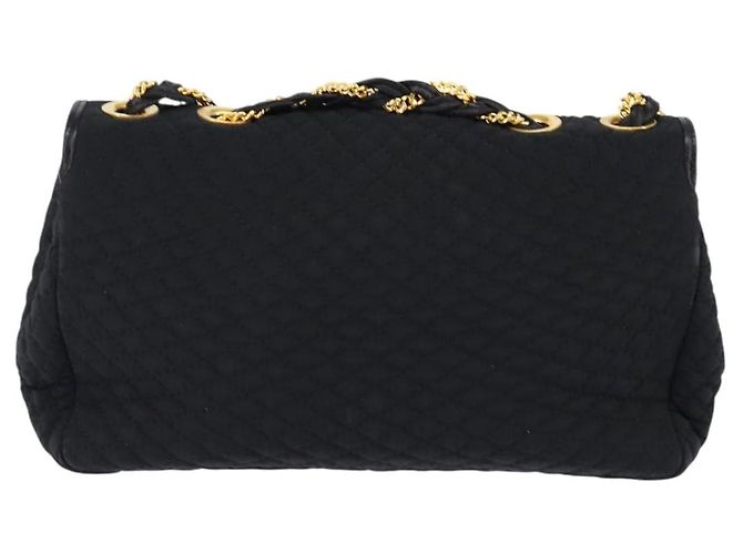 BALLY Borsa a Spalla con Catena Nylon Nero Oro Auth am9111 D'oro - vista 2