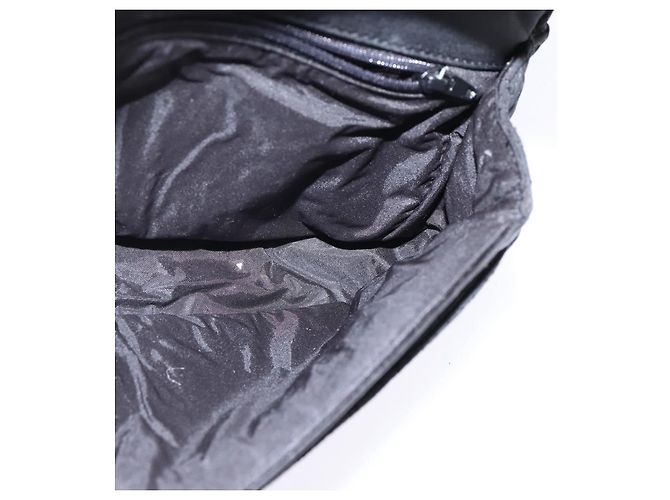 BALLY Borsa a Spalla con Catena Nylon Nero Oro Auth am9111 D'oro - vista 20