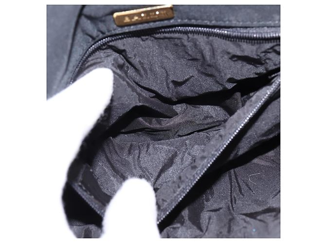 BALLY Borsa a Spalla con Catena Nylon Nero Oro Auth am9111 D'oro - vista 22
