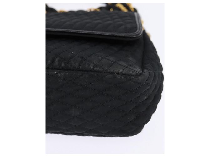 BALLY Borsa a Spalla con Catena Nylon Nero Oro Auth am9111 D'oro - vista 9