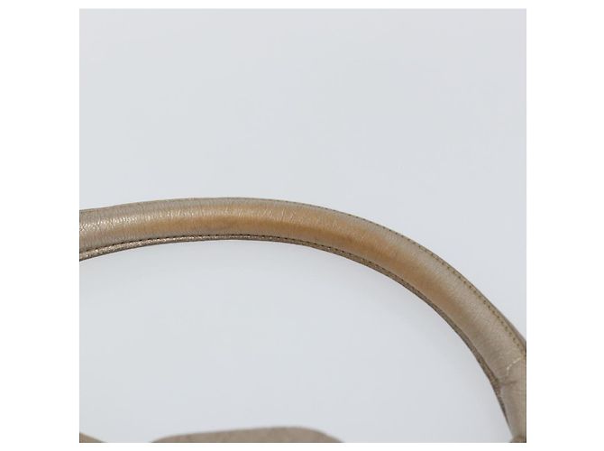 Bolso de Hombro Vala de Cuero Beige Dorado Auth 142849 de Salvatore Ferragamo - vista 8
