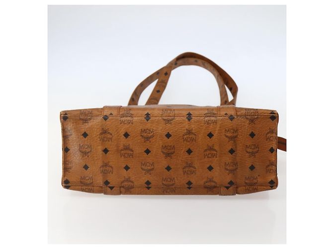 Borsa a Spalla MCM Logogram Vicetos in Pelle PVC Marrone Oro Auth am9099 D'oro - vista 5