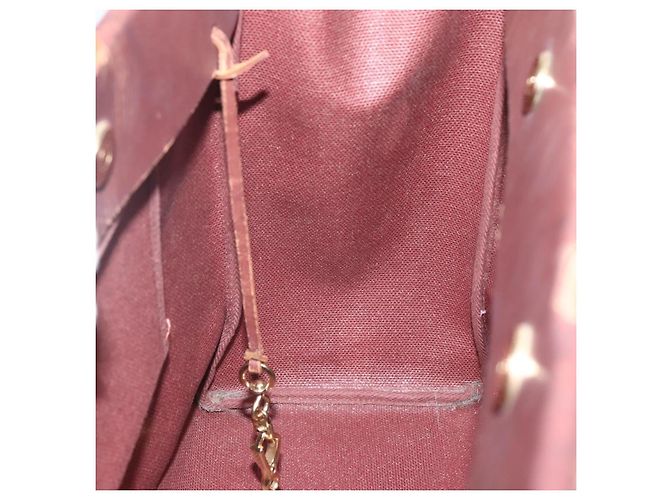 Hermès HERMES Herbag Cabas GM Borsa Tote Tela Pelle Marrone Oro Auth bs29683 D'oro - vista 18