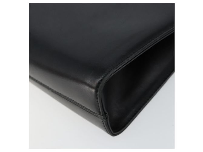 Borsa a spalla in pelle Gancini Chain di Salvatore Ferragamo Nero Oro Auth 143759 - vista 15