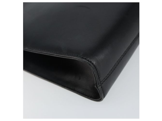 Borsa a spalla in pelle Gancini Chain di Salvatore Ferragamo Nero Oro Auth 143759 - vista 16