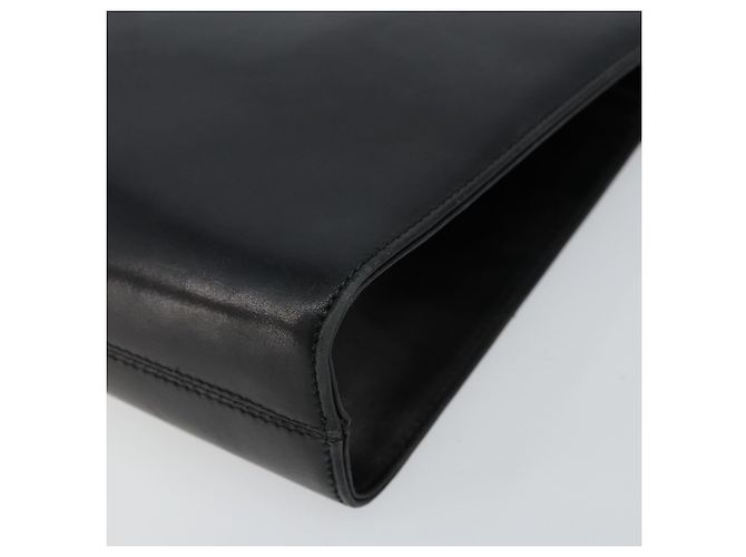 Borsa a spalla in pelle Gancini Chain di Salvatore Ferragamo Nero Oro Auth 143759 - vista 9