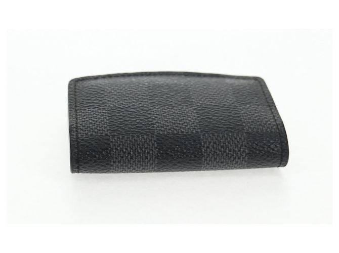 LOUIS VUITTON Custodia per Gemelli Damier Graphite Gemelli M66948 LV Auth 143486V Damier ebene - vista 5