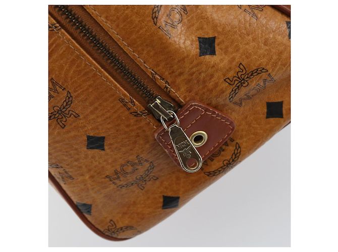 Borsa MCM Logogram Vicetos in pelle PVC marrone oro Auth am9103 D'oro - vista 9
