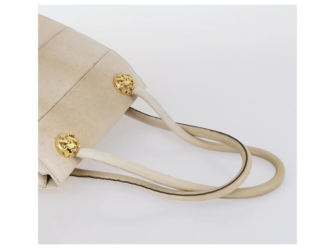 Borsa a Spalla Salvatore Ferragamo in Pelle Nylon 2Set Beige Marrone Auth 141558 - vista 13