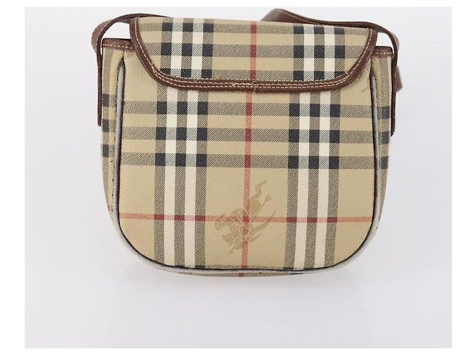 Autre Marque Borsa a Spalla Burberrys Nova Check in Pelle 3 Set Beige Marrone Nero Auth BA5851 - vista 10