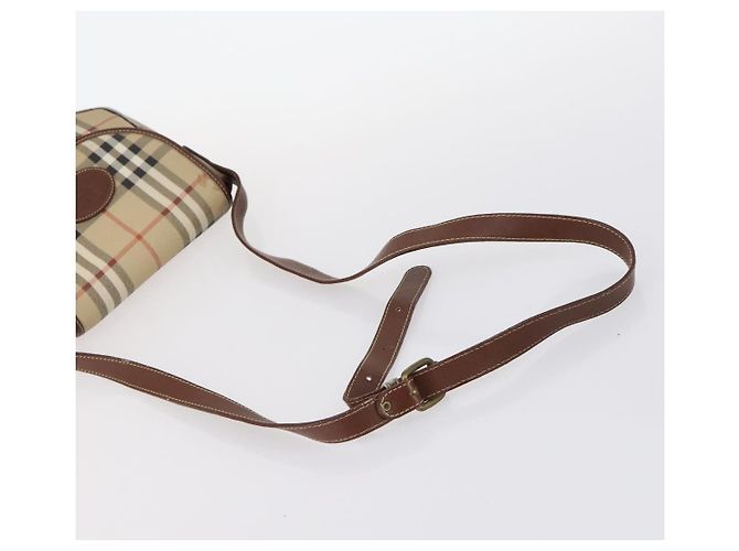 Autre Marque Borsa a Spalla Burberrys Nova Check in Pelle 3 Set Beige Marrone Nero Auth BA5851 - vista 12
