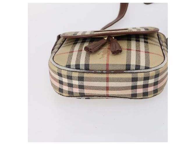 Autre Marque Borsa a Spalla Burberrys Nova Check in Pelle 3 Set Beige Marrone Nero Auth BA5851 - vista 13
